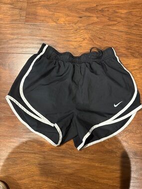 Nike Black Girls' Athletic Shorts with White Trim